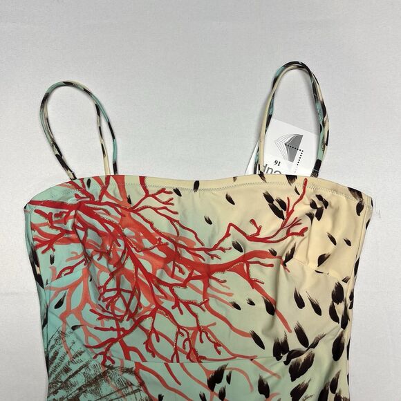 MARYAN MEHLHORN Tropical Seashell Ocean B-cup Swimsuit Fits Medium Large - Picture 4 of 9